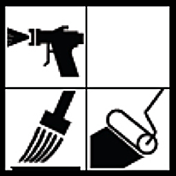 Application rouleau, brosse, airless