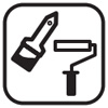 Application rouleau, brosse